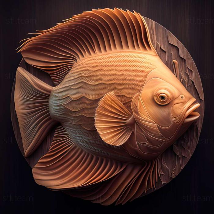 3D model Discus fish (STL)